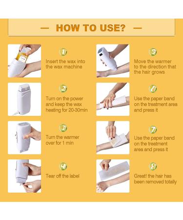 PINKZIO Hair Removal Roll On Wax Refill 3 Pack - Depilatory Wax Roller for Legs and Arms - 3.52 Ounce Honey Formula - Buy Online on GoSupps.com