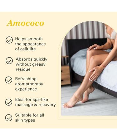Amococo Massage Oil with Collagen and Natural Oils Camellia Grapeseed Eucalyptus Fast Absorbing for Dry Skin Whole Body Use 8.33 Fl Oz - Buy Online on GoSupps.com