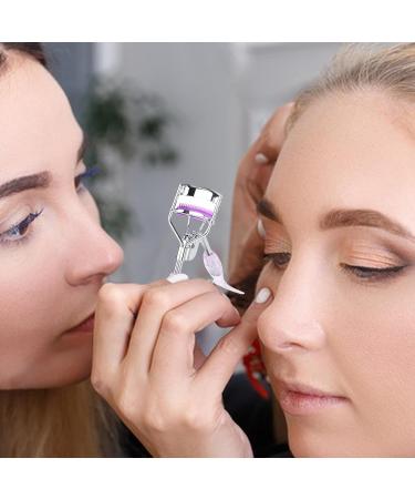 Fovolat Small Eyelash Curler | Precision Fish Tail Shape Lash Curler with Comb Teeth Portable Makeup Supplies Beautiful Ergonomic Eyelash Tools for Eye-Opening Lifted Lashes A4 Chrome Plated With Purple Comb Purple Mermaid - Buy Online on GoSupps.com