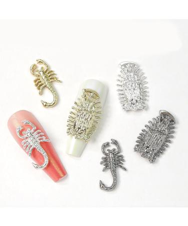 FEIlei Embossed Nail Charms 3D Scorpion Nail Art Accessories for DIY Nail Art Design Nail Art Decoration Jewelry Making - Buy Online on GoSupps.com