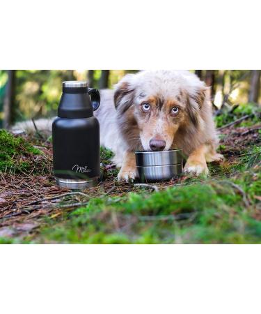 Buy Milu 950ml Dog Drinking Bottle with Food Bowl | Insulated Stainless Steel - Perfect for Hiking Traveling & Walking (Custom Engraving Available) - Buy Online on GoSupps.com