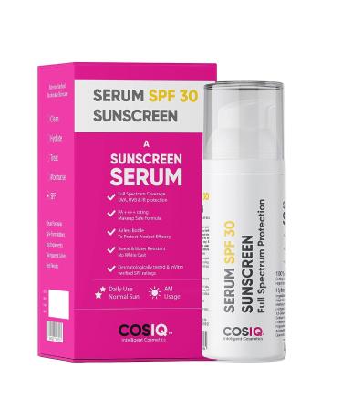 Daily Use Sunscreen Serum SPF 30 PA++++ | Broad Spectrum UVA/UVB/IR Protection | Zero White Cast & Ultra Lightweight 30ml - Buy Online on GoSupps.com