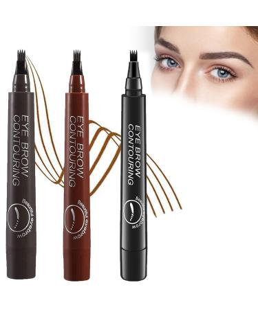 Generic 2024 New Waterproof Brow Pencil with Micro-Fork Tip Magic Eyebrow Pencil 3D Waterproof Microblading Eyebrow Pen (3pcs-C)