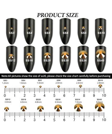 Yhmq 2880PCS Rhinestones & Nail Crystals Gold Hematite SS10 (2.6+2.8mm) for Stunning Nail Art - Buy Online on GoSupps.com