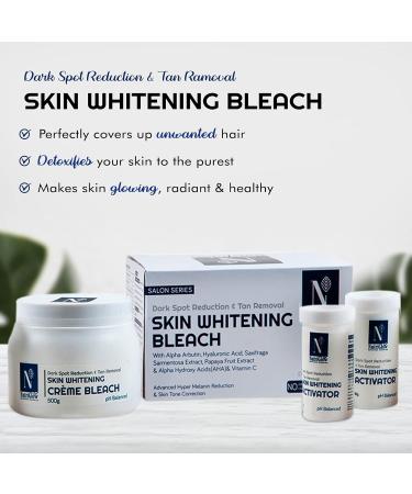Nutriglow Advanced Organics Cream Bleach Kit for Facial Hair - Safe Gentle Formula | 700 gm - International Shipping Available - Buy Online on GoSupps.com
