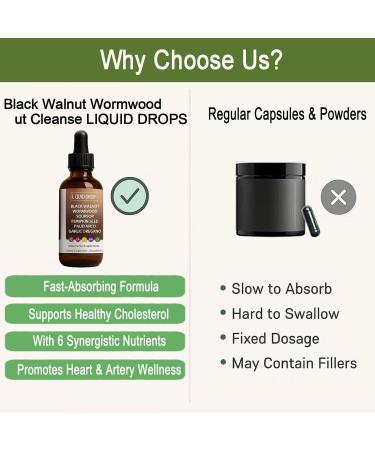 NUTRALIS NEGRO WORMWOOD G UT Wormwood Black Nogal Clove gotas con SourSop Pau dArco Garlic Oregano Digestion Aid & Boosts Health & Absorci n 2 oz1Pcs - Buy Online on GoSupps.com
