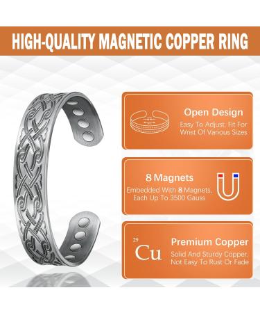 Pure Copper Magnetic Therapy Arthritis Bracelet for Men - Relieve Pain & Enhance Lymphatic Drainage - Buy Online on GoSupps.com
