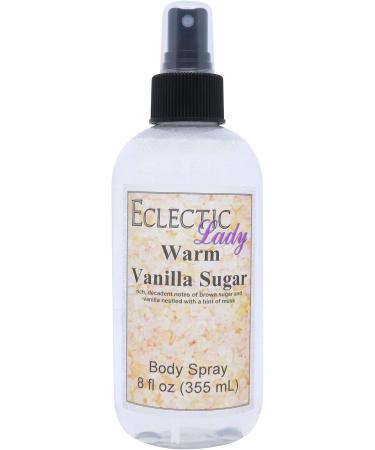 Warm Vanilla Sugar Body Spray Body Mist for Women with Clean Light & Gentle Fragrance Long Lasting Perfume with Comforting Scent for Men & Women Cologne with Soft Subtle Aroma For Daily Use Regular Strength 8 Fluid Ounces