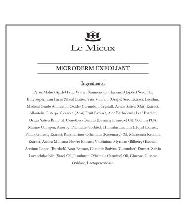 Le Mieux Microderm Exfoliant - Radiance Boosting Exfoliating Scrub for Face & Neck | Paraben & Sulfate Free | Perfect for Congested Pores & Uneven Skin Tone (1.75 oz - Buy Online on GoSupps.com