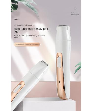 4-in-1 Bikini Trimmer for Women | Wet/Dry Body Shaver with Interchangeable Heads | USB Rechargeable & Waterproof Groomer for Hair Removal - Buy Online on GoSupps.com