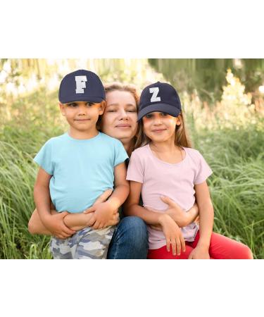 Morefaz Unisex Baseball Cap for Boys & Girls - Navy Blue Children s Hat with Alphabet AZ TM (L) | International Shipping Available - Buy Online on GoSupps.com