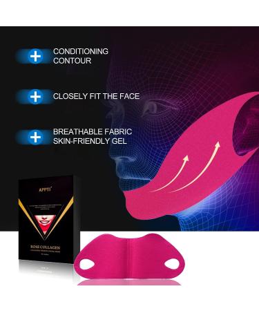 APPTI Rose Collagen V-Line Shaping Face Mask for Women - Double Chin Reducer & Neck Slimmer - Buy Online on GoSupps.com