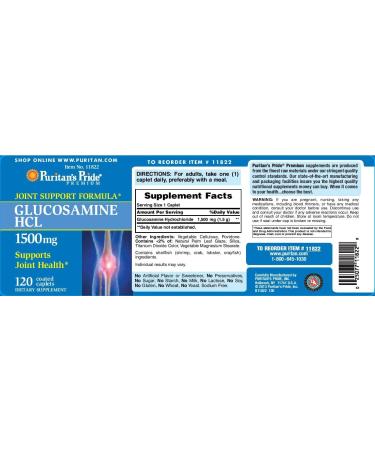 Puritan's Pride Glucosamine 1500mg 120 Caplets - Joint Support Supplement - Buy Online on GoSupps.com