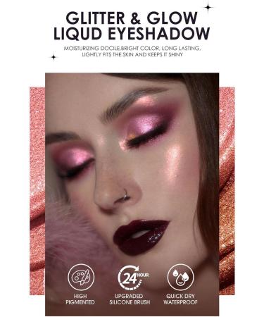 Eye Gloss Eyeshadow - Gel Eyeshadow Set - Liquid High-pigmented and Waterproof Long Lasting Quick-Drying Eyeshadow Holographic Sets Fulenyi - Buy Online on GoSupps.com