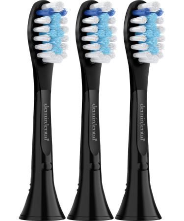 Replacement brushes from Demirdental to match Philips Sonicare replacement brushes replace essays C3 Premium Plaque Defense Standard HX9044/33 3 pack replacement brushes in black