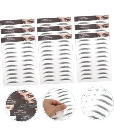 POPETPOP 20 Pcs Imitation Eco Eyebrow Sticker Water Proof Stickers False Eyebrows Imitation Eyebrow Hair 3d 1 count (Pack of 1) Blackx2pcs - Buy Online on GoSupps.com