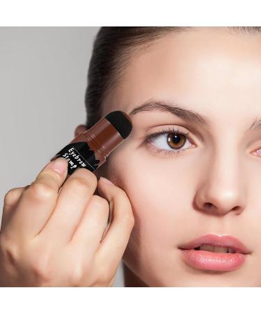 Eye Brows Stencil & Stamp Kit - Eyebrow Stencils For Older Women | 10PCS Brow Card with Brow Powder & 2pcs Brushes | Perfect Eye Brow Stencil Kits for Important Occasion Home Outdoor Beginners Dark Brown - Buy Online on GoSupps.com