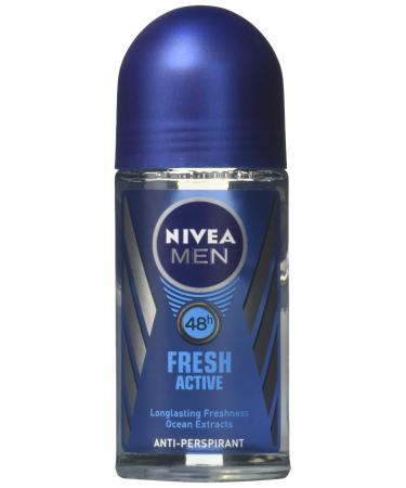 Nivea for Men Fresh Active 48 Hs Antiperspirant Deodorant Roll-on 50 Ml (1.7 Fl Oz) - (2-Pack)