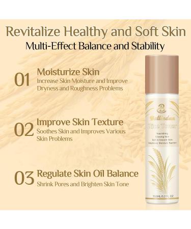 Rice Water Face Toner 155ML - Refreshing & Nourishing Skincare for Women | Hydrating Daily Facial Toner - Buy Online on GoSupps.com