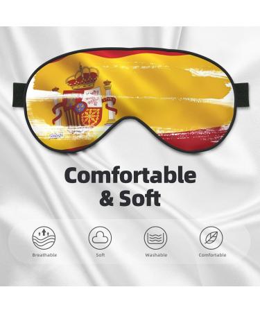 Spain Flag Eye Mask | Soft & Adjustable Nighttime Comfort | Unisex Sleep Mask - Buy Online on GoSupps.com