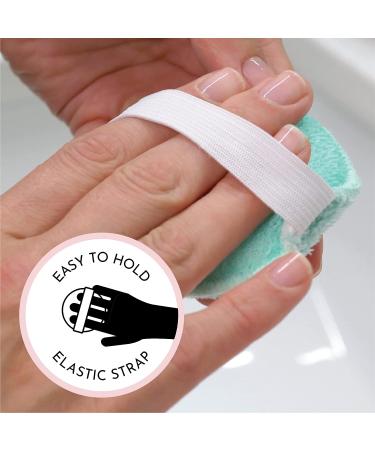 S&T INC. Dual Sided Face Exfoliators 2 Pack Teal/Pink - Gentle Face Scrubbers with Elastic Strap 3.3 Inch Diameter - Buy Online on GoSupps.com