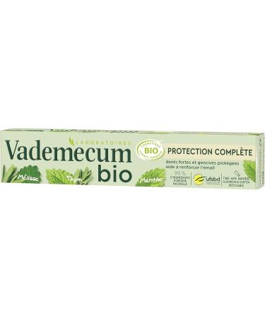 Vademecum - Organic Toothpaste - Complete Protection - Strong Teeth and Gums - Natural Extracts of Organic Green Tea - Mint - 75 ml Tube - Pack of 2 - Buy Online on GoSupps.com