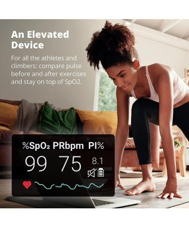 Greater Goods Premium Pulse Oximeter - Fingertip Monitor for Blood Oxygen Levels and Heartbeat | Hi-Def OLED Screen | Designed in St. Louis - Buy Online on GoSupps.com