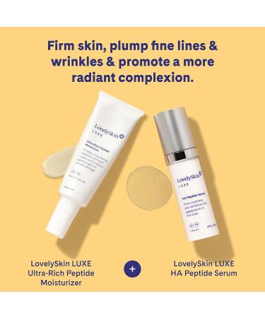 LovelySkin LUXE Ultra-Rich Peptide Moisturizer | Anti-Aging Hydrating Facial Cream | Reduces Fine Lines - 1.7 oz - Buy Online on GoSupps.com