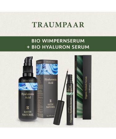 100% Vegan Eyelash Serum with Organic Aloe Vera & Red Clover for Growth | Hormone-Free Lash & Brow Booster - Satin Naturel - Buy Online on GoSupps.com