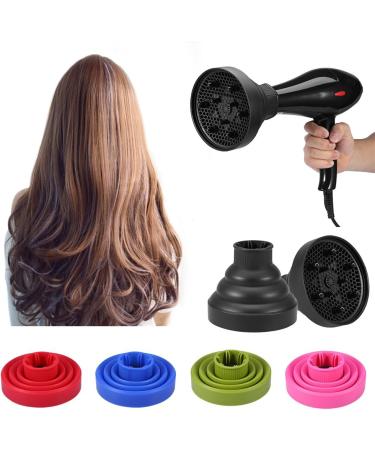 Hair Blower Diffuser Hairdryer Cover Styling Foldable Folding Collapsible Silicone Hairdressing Tool Attachment for Natural Wavy Fine Thick Hair for Home Barbershop Hairdressing Salon(Black) - Buy Online on GoSupps.com