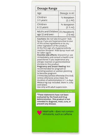 Buy Bionorica Sinupret Kids Syrup 3.38 fl oz - Natural Sinus Relief - Buy Online on GoSupps.com