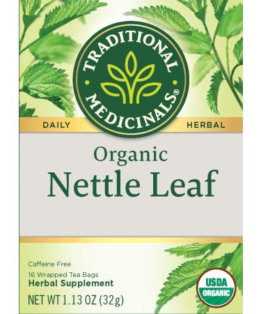 Organic Nettle Leaf Herbal Tea - Caffeine-Free, 16 Wrapped Bags | Traditional Medicinals - Buy Online on GoSupps.com
