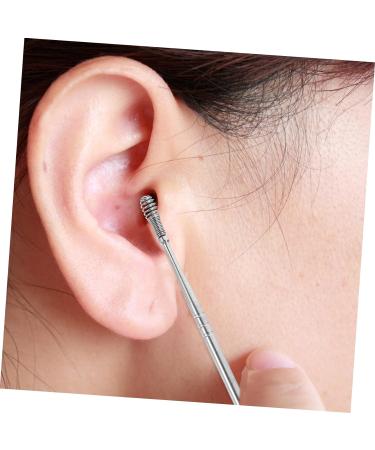 Stainless Steel Ear Cleaning Tool Set - 2 Sets of 7 Pieces, Spring Silver Ear Picking Spoon and Scraper - Healeved Ear Care Kit - Buy Online on GoSupps.com