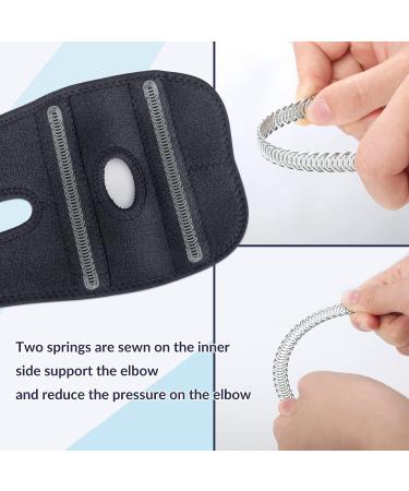 Visenta Elbow Brace Compression Sleeve for Men & Women - Arm Support for Tendonitis, Tennis & Golfers Elbow - Arthritis Relief - Ideal for Workout & Weightlifting - Black - Buy Online on GoSupps.com