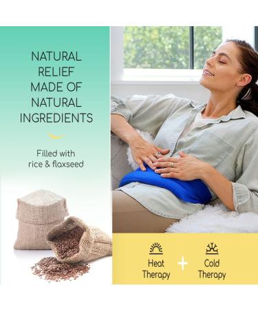 Moist Microwavable Heating Pad for Lower Back and Menstrual Cramps - Natural Heat Pack for Muscles and Joints - Blue Lumbar 1.0 - Buy Online on GoSupps.com
