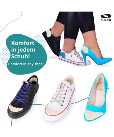 Sulpo Insoles for Oversized Shoes - 3 Pairs Heel Cushions & Toe Fillers - Shoe Reduction Solution for Comfort - Beige - Buy Online on GoSupps.com
