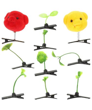 KALLORY 10pcs Bean Sprout Hair Clips - Cute Green Pea Barrettes for Girls - Buy Online on GoSupps.com