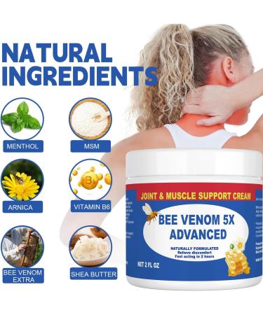 10x Extract Bee Venom Serum & Relief Cream - Instant Joint & Muscle Pain Relief Vitamin B6 & Aloe Vera 8-Pack 2 Fl Oz - Buy Online on GoSupps.com