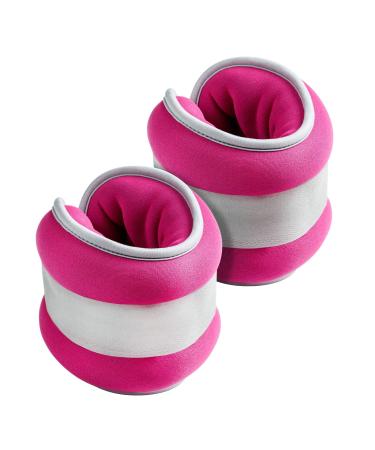 Coli Pet weight cuff wrist weights with adjustable straps for women men fitness walking jogging gymnastics aerobic leg weight strength training rose red 3kg/couple