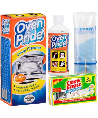 Oven pride and elbow grease magic eraser stubborn stain remover - oven pride complete oven cleaning kit with gloves 500ml oven pride cleaner bag for cleaning racks/grills & magic eraser - Buy Online on GoSupps.com