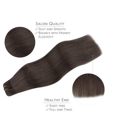 Buy 40cm Real Hair Extensions | 80g Dark Brown Remy Weft Sew-In Tresses for a Natural Look - Buy Online on GoSupps.com