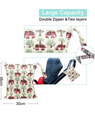 Wet Bag Set: 3 PCS Waterproof Nappy Bag for Cloth Diapers, Travel, and Organizing - Reusable Produce Bags with Zipper Pockets and Handle - Ideal for Trip, Beach, Daycare, Gym - Blue - Buy Online on GoSupps.com