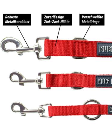 Kuri Pai 3m Comfortable Dog Leash for Large Dogs | Sustainable Bamboo Rehabilitation Leash - Red (L 280cm x 2.5cm) - Buy Online on GoSupps.com