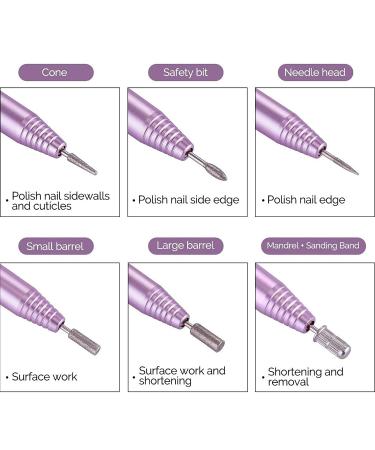 MelodySusie Portable Electric Nail Drill - Professional Efile Kit for Acrylic & Gel Nails - Manicure/Pedicure Tool in Purple - Buy Online on GoSupps.com