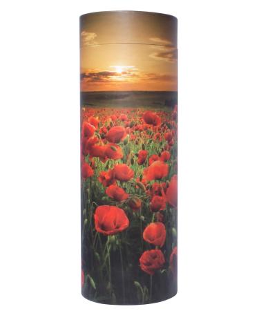 Scattering Ashes Urn Scatter Tube Eco-friendly Biodegradable Crermation Urn (Poppy Sunset Medium)