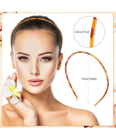 Skinny Plastic Headbands for Women Girls PROUSKY 3 Pieces Plastic Headband With Teeth 3 Color Alice Hair Bands Hair Accessories for Sport Washing Face Light brown Light brwon - Buy Online on GoSupps.com