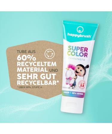  happybrush happybrush SuperBanana Kids Toothpaste with Banana and Mint Flavour - Microplastic Free Children's Toothpaste - Pack of 5 x 75ml - Buy Online on GoSupps.com