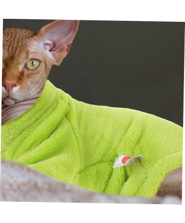 Yardwe Warm Pullover for Pets - Cozy Cat & Puppy Outfits | Sphynx Sweater & Kitten Sweater | Autumn & Winter Clothing | Light Green (37x34x34cm) - Buy Online on GoSupps.com