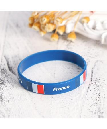 Shop LUOEM Silicone Bracelets - France Flag Football Fan Gear | 2018 World Cup 6-Pack - Buy Online on GoSupps.com