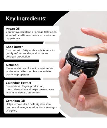 Certified Organic Face Balm - ArganShea Multitasking Cream | Vegan & Cruelty-Free Face Moisturiser & Hydrating Mask | Soothing Argan Oil & Shea Butter - 50ml - Buy Online on GoSupps.com